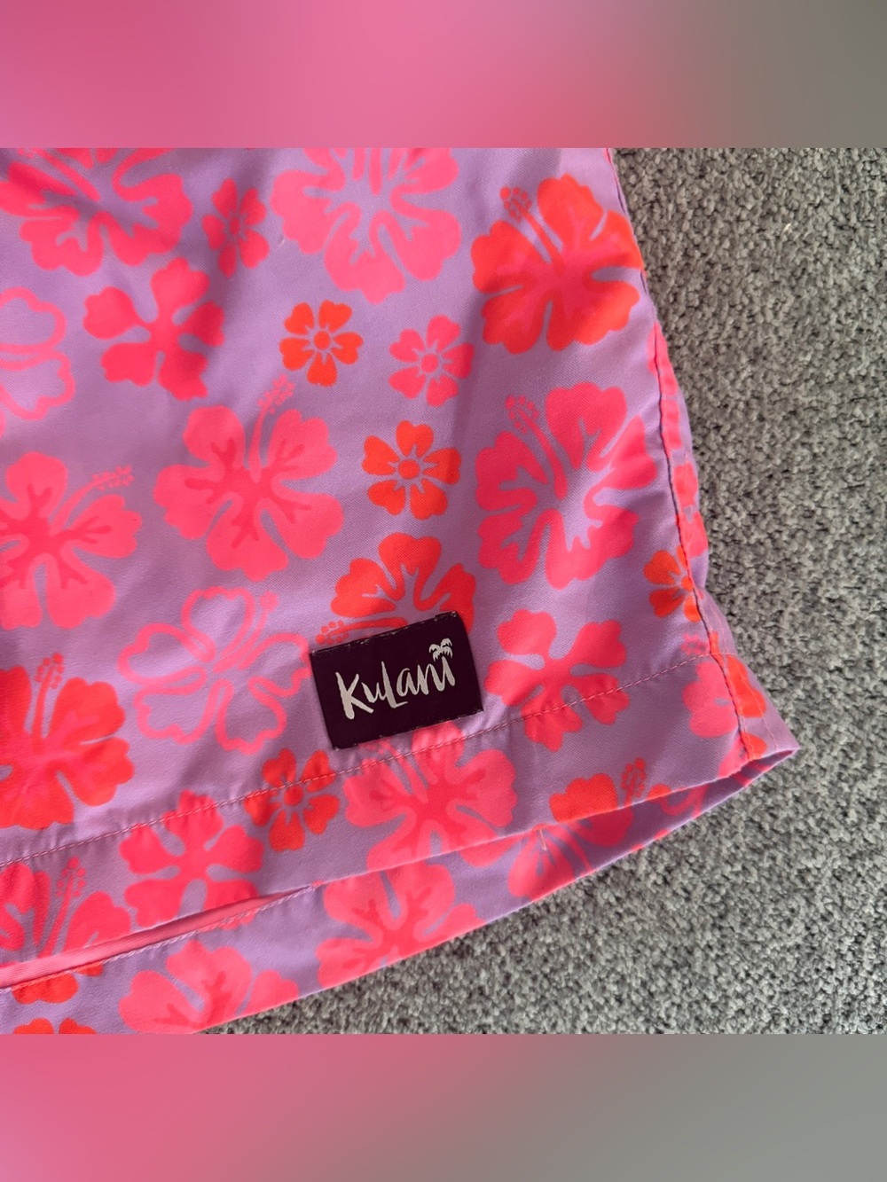 Kulani Kinis Men's Swim Trunks in "Cherry Berry" - Size XL - Picture 2 of 6